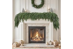 Alupssuc 9FT Realistic Christmas Garland，PE Artificial Christmas Garland for Fireplace Doors, Windows, and Stairs, Indoor and Outdoor Christmas Decorations, Green