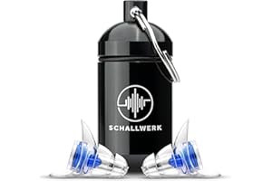Schallwerk ® Strong+ - tappi per le orecchie poco appariscenti - attutiscono il rumore e preservano la qualità del suono - tappi per le orecchie trasparenti - ear plugs adatti per musica