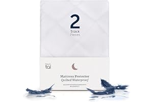 Blumtal Set de 2 Protectores de Colchón 100% Impermeable y Acolchado - Cubre Colchón Transpirable y Suave, para Colchones de 25-27 cm de Altura, Cama 135: 135 x 190 x 30 cm
