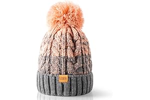 REDESS Cappello Invernale da Donna con Pom Pom Beanie Caldo Foderato in Pile Spesso Slouchy Snow Knit Chunky Baggy Skull Berretto da Sci