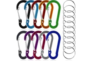 SZXMDKH Nonlocking Carabiner, Ultra-Light Aluminum Alloy D-Ring High Strength Key Chain Clip Hook