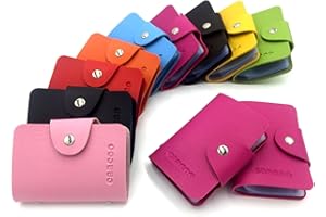 AirZyx Porte Carte Femme Homme Porte Carte de Credit Femme Homme 24 Fentes (Rose)