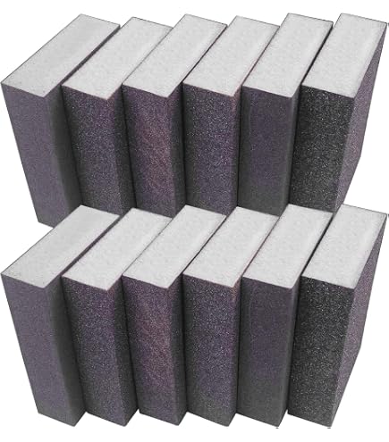 30 éponges Abrasives Grain 400 - Pour Ponçage à Sec Ou Humide Du Bois, Métal, Mur, Plastique - Taille 100x70 Mm - 8