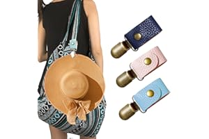 Jakiro 3pcs Hat Clip Holder for Travel,Lightweight Hat Clip on Bag for Backpack/Purse/Luggage/Sunhat Pink