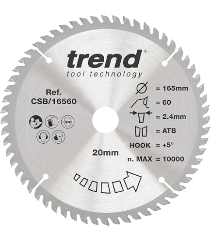 CMT 292.165.56H PORTABLE SAW BLADE 165X2.2/1.6X20 Z=56 15° ATB