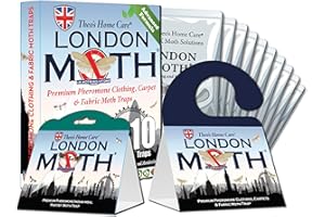 THEO'S HOME CARE LONDON MOTH KILLER. 10 Premium Pheromone Moth killers | 8 x Wardrobe Clothes & Carpet Moth Traps and 2 x Indian Meal Pantry Traps | Complete Anti Moth Treatment for the Home | Inc. eBook.