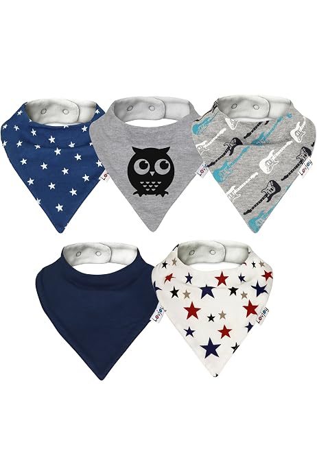 thumbnail image 2 of Fashion Cute Bibs Boys& Girls Cotton Waterproof Burp Bibs Kids Infant Bandana Baby Superhero 2 of 10