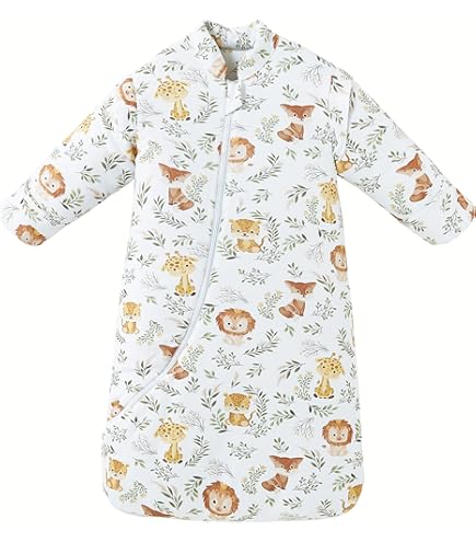 Slaapzak voor baby's, slaapzak met voeten, 1 TOG, biologisch katoen, GOTS, voor het