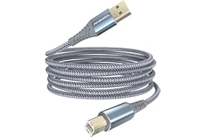 ANMIEL Kabel USB do drukarki 3 m, kabel USB do drukarki, Premium Durable USB 2.0, typ A męski na B, męski skaner kabel High-Speed do drukarki HP, Canon, Dell, Epson, Lexmark, Xerox i wielu innych