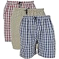 DIGITAL SHOPEE Men's Cotton Checkered Boxers Pack of 3