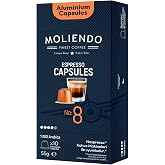 Moliendo Finest Coffee Kaps&uuml;l No:8 Nespresso Uyumlu Al&uuml;minyum Kaps&uuml;l 10 Adet