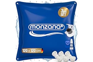 Monzana 3x XL Winter PVC Pool Cushion Chlorine Resistant Rope -20°C Double Seam Safety Valve 4 Reinforced Eyelets Cover