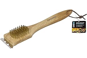 Chef Aid 2 in 1 BBQ Brush with Wooden Handle