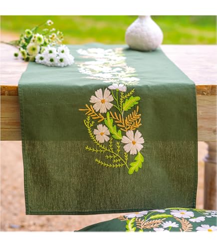 VERVACO Kit Centrotavola Ricamo Prestampato LAVANDA – 35x95 Cm, Con Fili DMC E Tessuto Zweigart, Per Principianti Ed Esperti