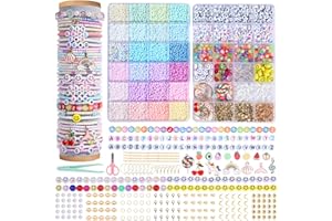 ‎WLIAGYE WLIAGYE Perlen Set Macaron 3mm Selber Machen Perlen für Armbänder mit Buchstabenperlen,Smiley perlen,Erwachsene & Kinder Geschenke für DIY Schmuckherstellung kit,Oster,Urlaub,Geburtstage,Partys