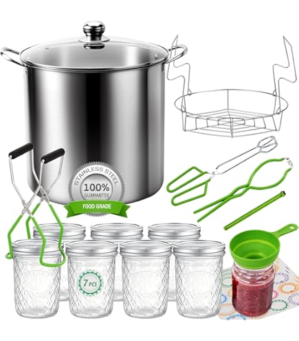HOMKULA Water Bath Canning Pot With Rack And Lid, Steam Canner
