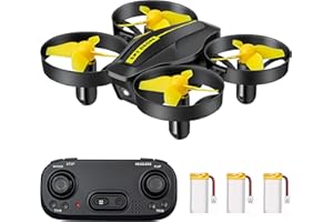 DEVASO Mini Drone per Bambini, Quadricottero RC con Telecomando, Funzione Hovering, Rotazione del Cerchio, 3D Flip, Decollo/Atterraggio a Un Tasto, Velocità Regolabile, Adatto ai Principianti (Nero)