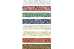 Heyda 204875528 Faltstreifen-Set für Fröbelsterne 1,5 x 45 cm , 8 Farben mit Dekor sortiert