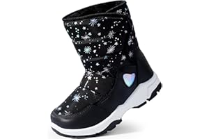 HARVEST LAND Kids Snow Boots Boys Girls Winter Boots For Toddler Waterproof Snow Ankle Boots Kids Anti-slip Walking boots Warm Fur Lined High-Top Snow Boots