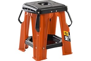 hi-Q Tools Taburete de taller, estable hasta 200 kg, con bandeja para herramientas