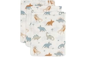 Jollein 536-848-67100 Dino Roarsome - Manoplas de baño (3 Unidades, 15 x 20 cm)