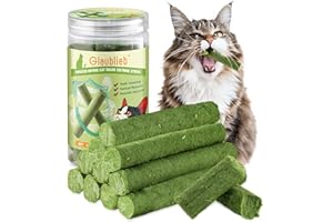 Glaublieb Palitos de Hierba Gatera Liofilizado, Golosina de Hierba Gatera para Gatos, Snack Liofilizado para Eliminar Las Bolas de Pelo y Limpiar los Dientes (50g)