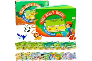 EAGOOL Quiet Book, Libro Tranquilo Montessori, Libro Ocupado para Niños Pequeños Paste Busy Book Juguetes Educativos, Reutilizable Bebé Infantil Libro Silencioso Aprendizaje Regalo Niñas y Niños 3 Años