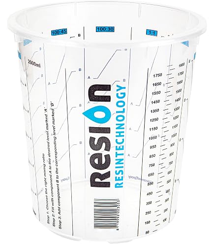 Tazza graduata in silicone, tazza per miscelazione di resina, 750 ml