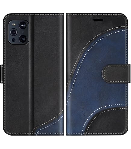 Leder Flip Case Für Oppo Realme X50 5G – Mit Kartenfächern, Magnetverschluss & Ständerfunktion, Blau