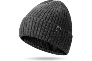 YANIKY Bonnet d'hiver pour homme et femme, doublé en polaire thermique, bonnet de ski, bonnet à revers pour temps froid