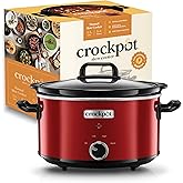 Crock-Pot Schongarer Slow Cooker | 2 Temperatureinstellungen + Warmhaltefunktion | 3,5 Liter (3-4 Personen) | Rot [SCV400RD]