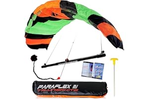 Wolkenstürmer Paraflex Trainer 3.1 - Vert Fluo - Aile de Kitesurf - 3 Lignes cerf-Volant en complément Mountain Board - Aile de Traction