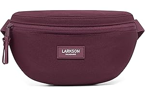 LARKSON Bauchtasche Damen & Herren Rot - Finn - Hüfttasche für Sport Outdoor Stadt - Gürteltasche Stylisch für Festival - Crossbody Bag mit Gurt - Wasserabweisend