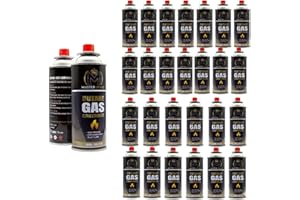 MASTER BRAND Butane Gas Bottles Canisters for Camping Heater, Cooker, BBQ (PACK OF 28)