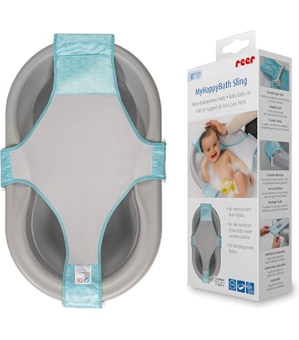 Baby-Badewannen-Hängematte, rutschfest, weich und schnell trocknend, Baby- Badewanne, hautfreundlich, verstellbar, leicht, mit Muster, Baby-Badewannen-Unterstützung, geeignet für Neugeborene (Full Sky Baby