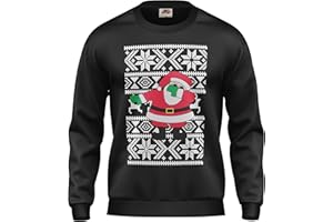 trending babz Girls Boys Kids Unisex Shirt Gift Christmas Santa Dabbin Snowflake Sweatshirt Xmas Novelty Jumper Top Age 7-13