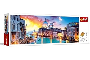 Trefl Canal Grande, Wenecja Puzzle Panoramiczne 1000 Elementów o Wysokiej Jakości Nadruku, od 12 lat