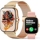 FMK Smartwatch Donna Chiamata Bluetooth e Risposta Vivavoce,1.69" HD Orologio Smart Watch Fitness Tracker con Cardiofrequenzi