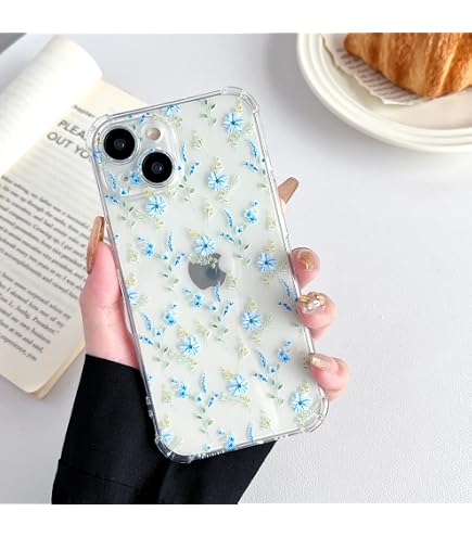 Pnakqil 2 Pezzi Estivi Cover per iPhone 15 6,1'' Custodia per Cellulare Summer Collage Fiocco Carine Disegni Aesthetic, Silicone Morbido Sottile Antiurto con Protezione Fotocamera Ragazze Case
