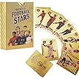 2025 Premier League & UEFA Football Cards | Limited Edition Set - 55 Golden Foil Cards | World Cup Football Star 2025 Cards | Golden Football Cards in Collector Tin for Football F