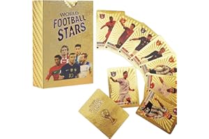 GATIHOK Cartes de Football 2025 Premier League et UEFA | Ensemble édition limitée – 55 Cartes dorées | Cartes de Football de la Coupe du Monde de Football 2025 | Cartes de Football dorées dans Une boîte