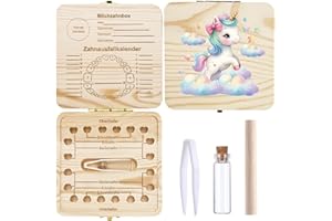 SUNSHINE SMILE Zahnbox Holz Milchzähne Box,Zahnbox Zahndose für Milchzahndose Aus Holz,Jungen Souvenir Box,Aufbewahrungsbox für Baby-Zähne,Milchzahndose Junge Milchzahnbox Junge für Mädchen und Jungen