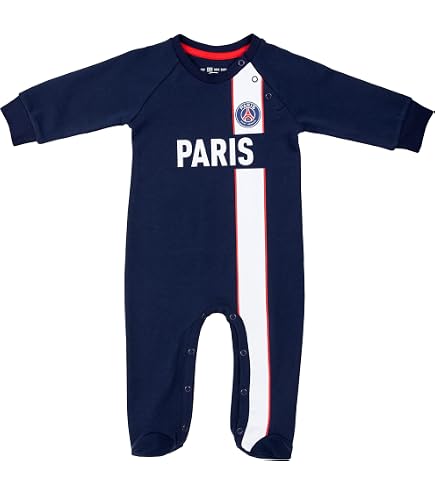 PSG Body Bavoir Bébé Collection Officielle Paris Saint Germain - 100% Coton