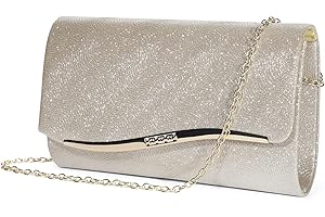 UBAYMAX Pochette Donna,Cerimonia Clutches,Piccolo Borsa da Sera Donna Glitterata con Catena Staccabile,Borsa a Tracolla alla Moda,Busta Elegante,per Ballo di Fine Anno,Festa,Nuziale