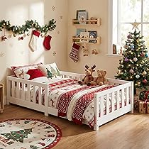 ML-Design kinderbed Tipi 90 x 200 cm natuur met matras H: 16cm, valbeveiliging en lattenbodem, grenenhout, indianenbed voor meisjes en jongens, huisbed met hek, jeugdbed, speelbed, houten bed