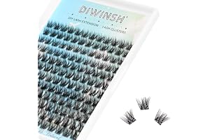 DIWINSH Falska Ögonfransar 144 st 10-14 mm Klusterfransar C-Curl Naturlig Fransförlängningskit Mjuka Och Tunna Anime LöSfrans