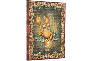 Paperblanks | 2026 I Fratelli Grimm, Il Principe Ranocchio | Collezione Fiabe | 12 Mesi | Midi | Orizzontale | Chiusura con Fascia Elastica | 160 Pg | 100 GSM