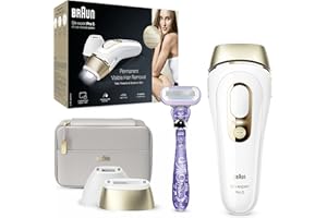 Braun IPL Silk Expert Pro 5, sichtbare dauerhafte Haarentfernung für Frauen und Männer, Venus Rasierer, Alternative zur Laser-Haarentfernung, Geschenke für Frauen, PL5137, Weiß/Gold