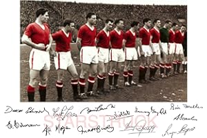 Manchester United FC Busby Babes 1958 Munich Last line up Signed (Pre-Printed) Exclusive A4 Print