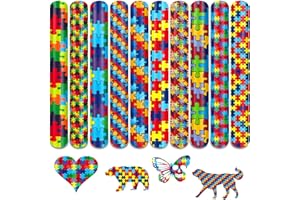 Tintnut Puzzle Patterned HTV Vinyl - 10 Sheets 12 x 10 inches Austim Heat Transfer Vinyl for T-Shirts Iron on Vinyl for Fabric Compatible with Cricut Or Silhoutte Cameo…